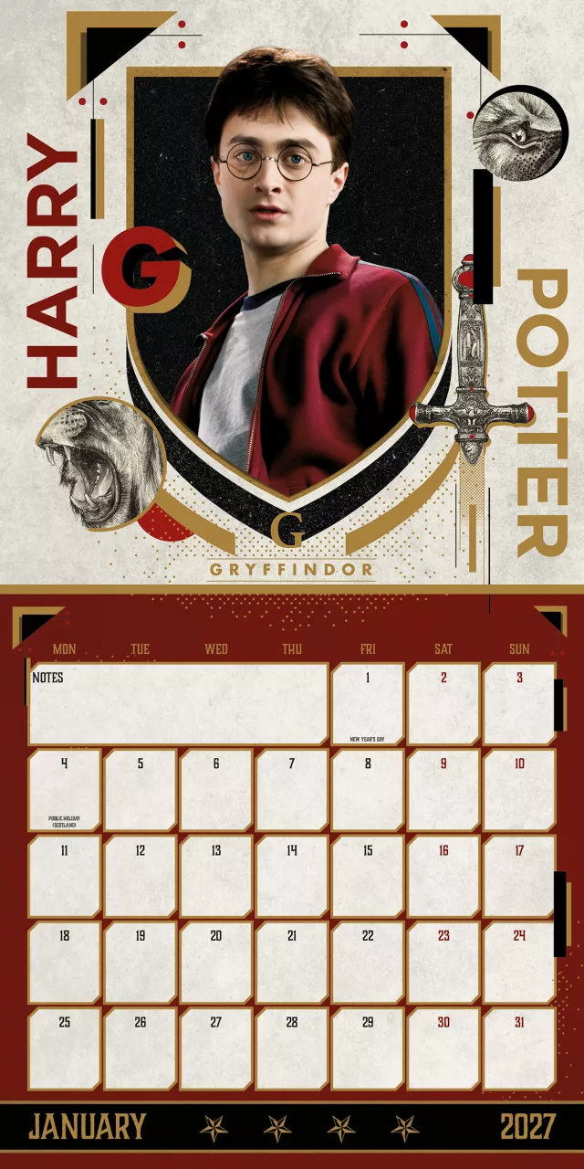 Kalendář Harry Potter 2027