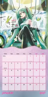 Kalendář Hatsune Miku 2027 - Anime