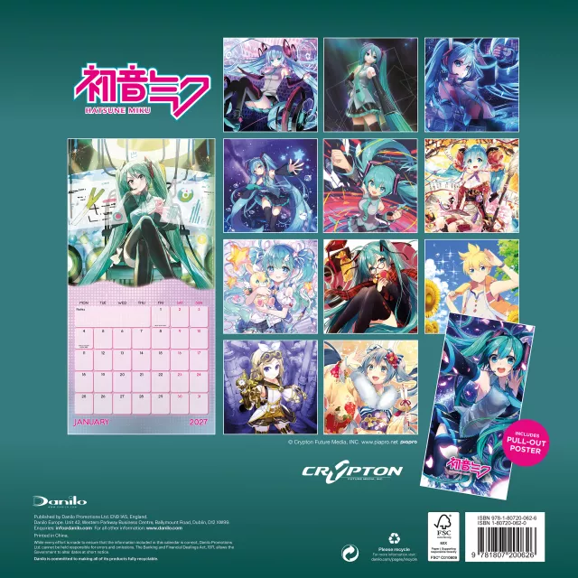 Kalendář Hatsune Miku 2027 - Anime