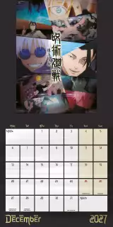 Kalendář Jujutsu Kaisen 2027 - Japonské