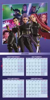 Kalendář KPop Demon Hunters 2027 (16 měsíců)