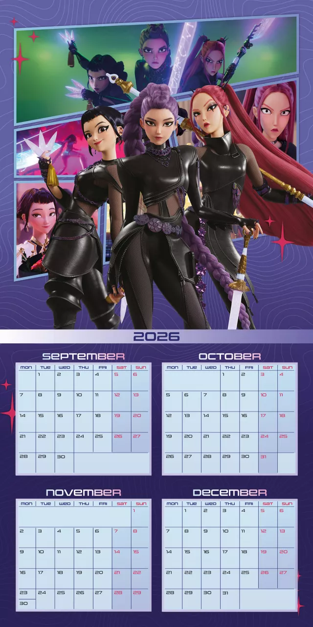 Kalendář KPop Demon Hunters 2027 (16 měsíců)