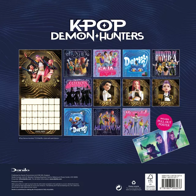 Kalendář KPop Demon Hunters 2027