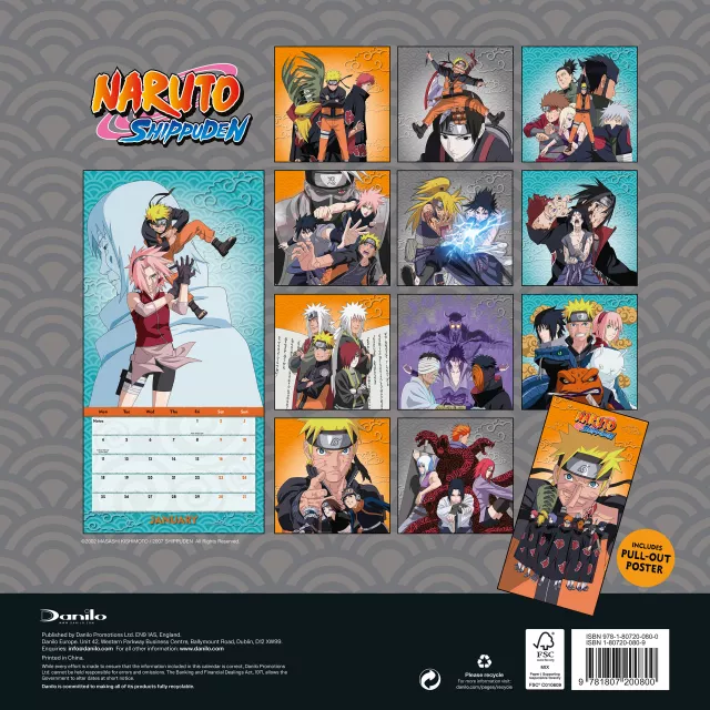Kalendář Naruto Shippuden 2027 - Anime