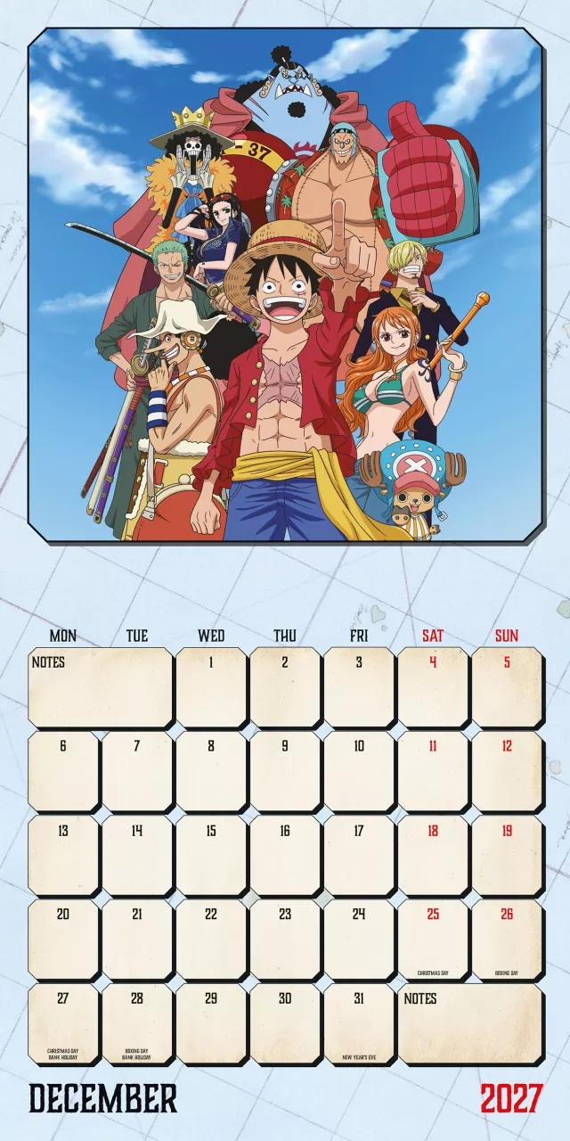 Kalendář One Piece 2027 - Anime