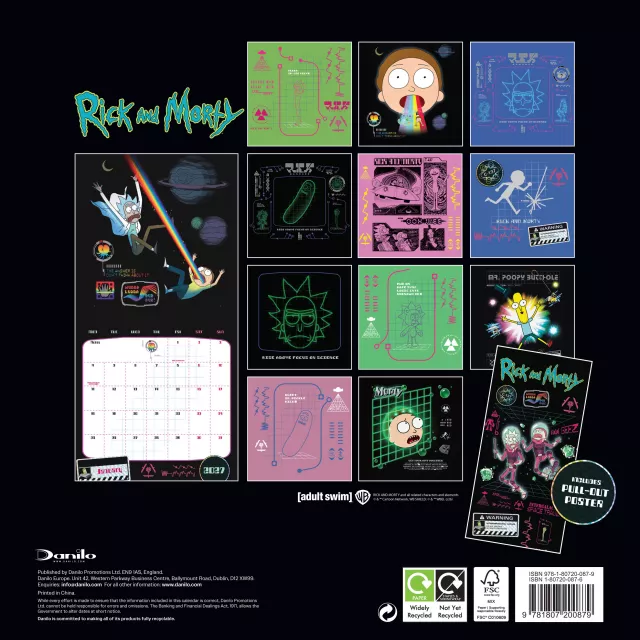 Kalendář Rick and Morty 2027 - Rick & Morty
