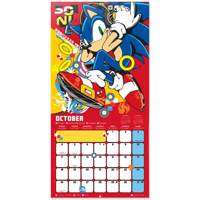 Kalendář Sonic The Hedgehog 2027