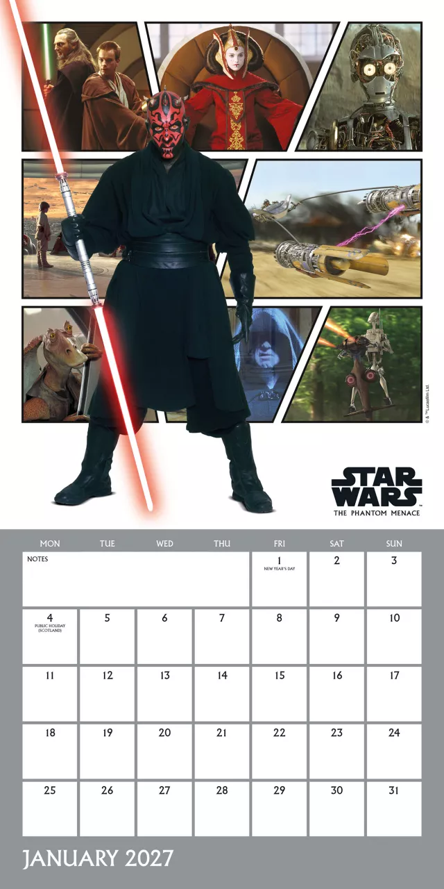 Kalendář Star Wars Classic 2027