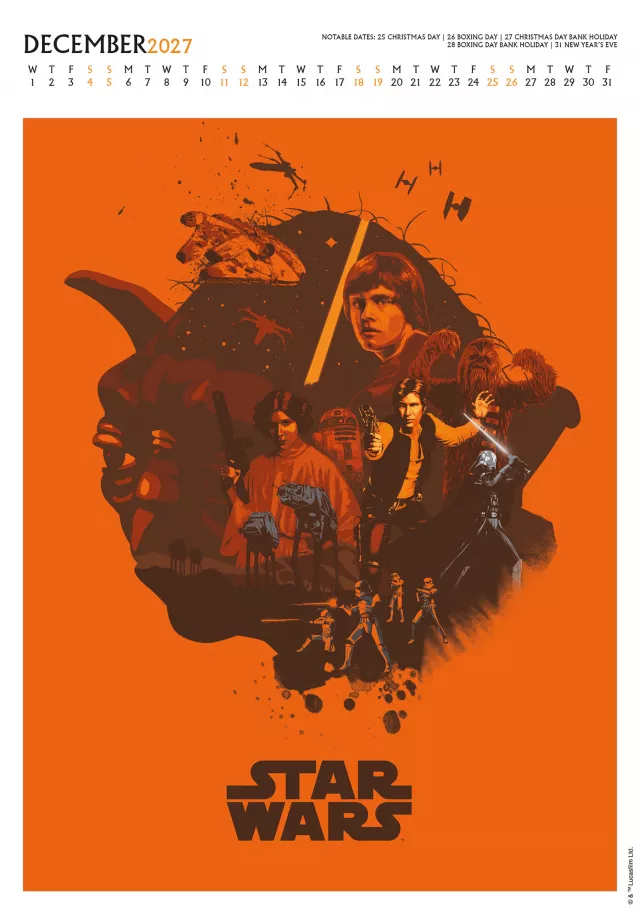 Kalendář Star Wars Classic Deluxe 2027 (A3)