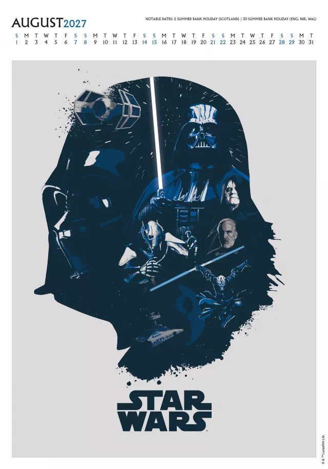 Kalendář Star Wars Classic Deluxe 2027 (A3)