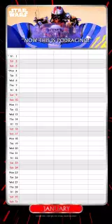 Kalendář Star Wars Classic - Family Organiser 2027 (+ samolepky)