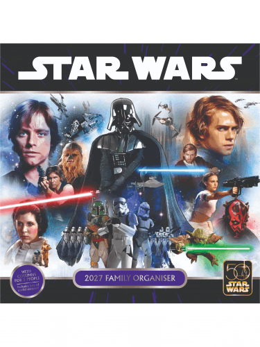 Kalendář Star Wars Classic - Family Organiser 2027 (+ samolepky)