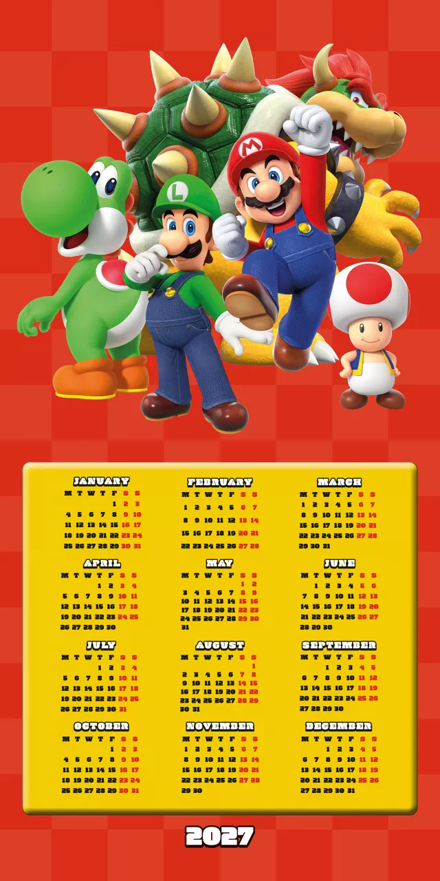 Kalendář Super Mario 2027