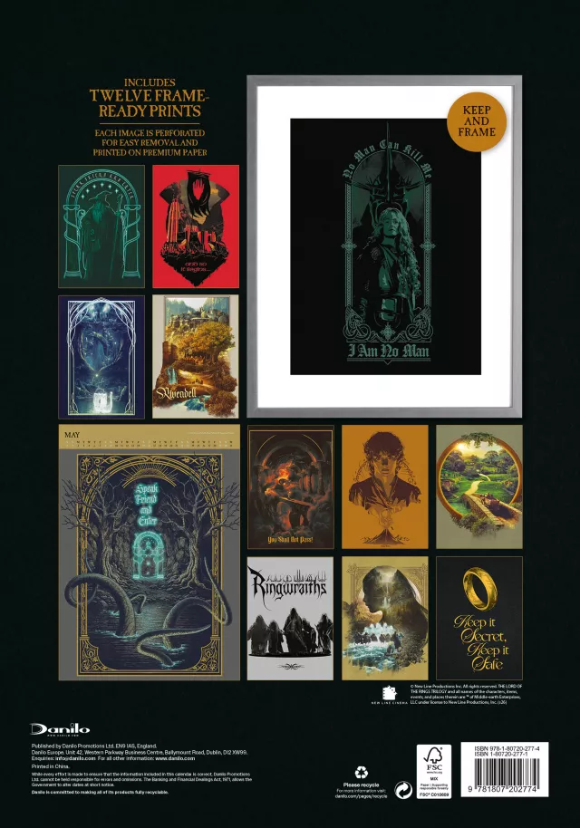 Kalendář The Lord of the Rings Deluxe 2027 (A3)