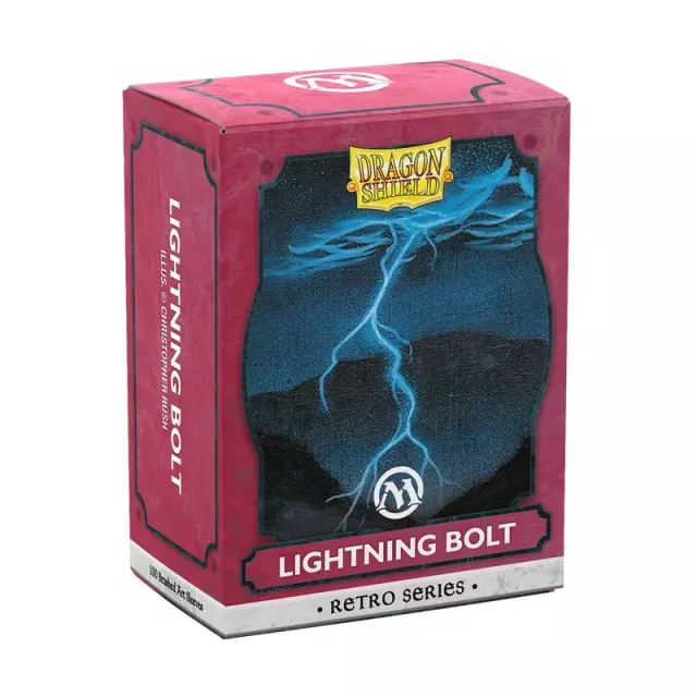 Ochranné obaly na karty Dragon Shield - Brushed Art Retro Series Lightning Bolt (100 ks) - Magic The Gathering