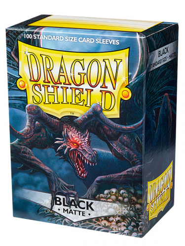 Ochranné obaly na karty Dragon Shield - Standard Sleeves Matte Black (100 ks)