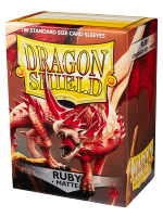 Ochranné obaly na karty Dragon Shield - Standard Sleeves Matte Ruby (100 ks)