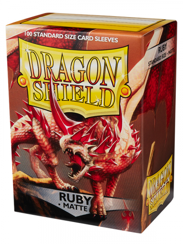 Ochranné obaly na karty Dragon Shield - Standard Sleeves Matte Ruby (100 ks)