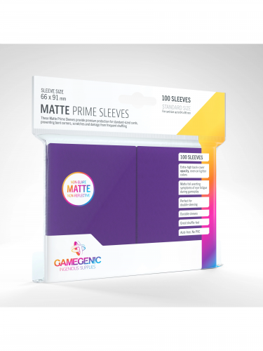 Ochranné obaly na karty Gamegenic - Prime Sleeves Matte Purple (100 ks)