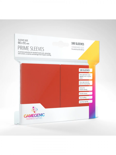 Ochranné obaly na karty Gamegenic - Prime Sleeves Red (100 ks)