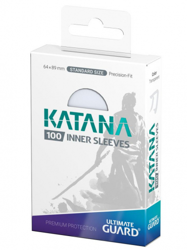 Ochranné obaly na karty Ultimate Guard - Katana Inner Sleeves Standard Size Transparent (100 ks)