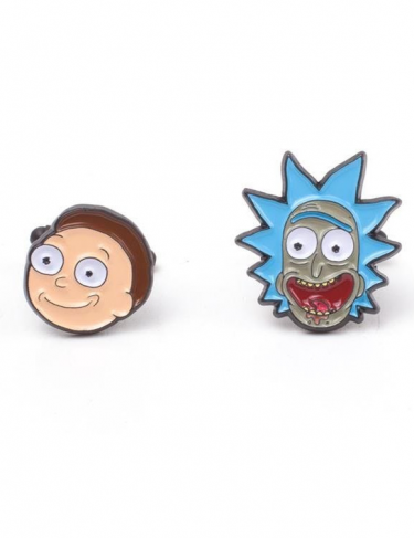 Manžetové knoflíčky Rick and Morty - Heads