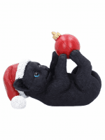 Vánoční ozdoba Jingle Paws - Cat in Santa Hat Playing With Bauble (Nemesis Now)