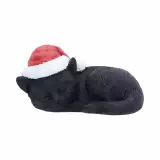 Vánoční ozdoba Jingle Paws - Sleeping Black Cat in Santa Hat (Nemesis Now) - Nemesis Now 