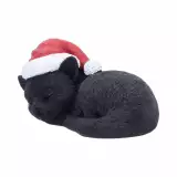 Vánoční ozdoba Jingle Paws - Sleeping Black Cat in Santa Hat (Nemesis Now) - Přívěsek