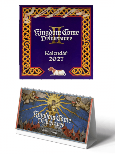 Výhodná sada kalendářů Kingdom Come: Deliverance II 2027 (stolní + nástěnný) CZ