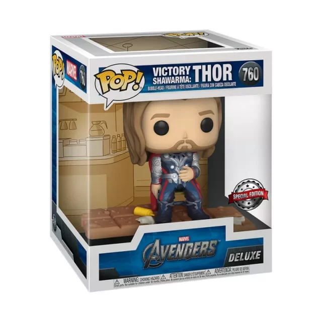 Figurka Avengers - Victory Shawarma Thor Deluxe (Funko POP! Marvel 760) (poškozený obal)