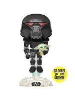 Figurka Star Wars: The Mandalorian - Dark Trooper with Grogu Glow in the Dark (Funko POP! Star Wars 488)