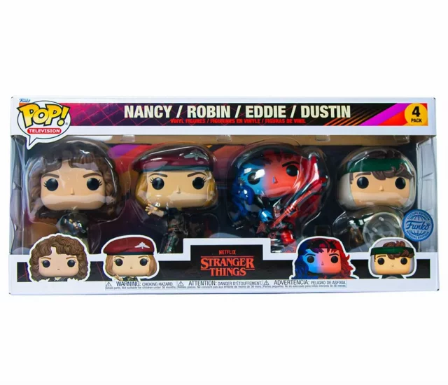 Figurka Stranger Things - Nancy/Robin/Eddie/Dustin (Funko POP! Television 4-Pack) (poškozený obal)