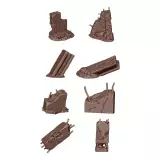 Modelářský doplněk AK Basing Bits - Concrete Ruins - AK-Interactive