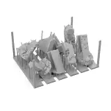 Modelářský doplněk AK Basing Bits - Concrete Ruins - Desková hra