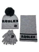 Čepice s rukavicemi a šálou dětské Roblox - Logo