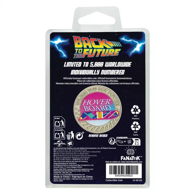 Sběratelská mince Back to the Future - Hoverboard Coin - Replika