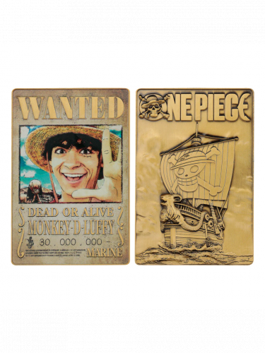 Sběratelská plaketka One Piece - Luffy Wanted Poster (Netflix)