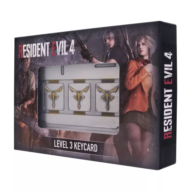 Sběratelská replika Resident Evil 4 - Level 3 Keycard Limited Edition - plaketka