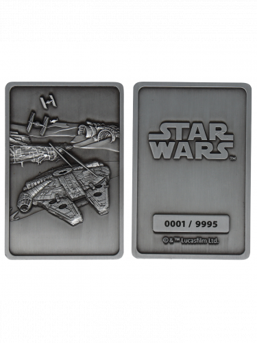 Sběratelská plaketka Star Wars - Millenium Falcon Ingot Limited Edition