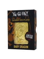 Sběratelská plaketka Yu-Gi-Oh! - Baby Dragon (pozlacená)