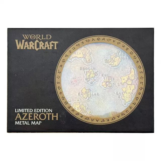 Kovová replika mapy World of Warcraft - Azeroth Limited Edition - Kusově limitováno