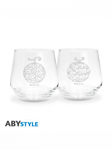 Sklenice One Piece - Devil Fruit Glass Set (2 ks)