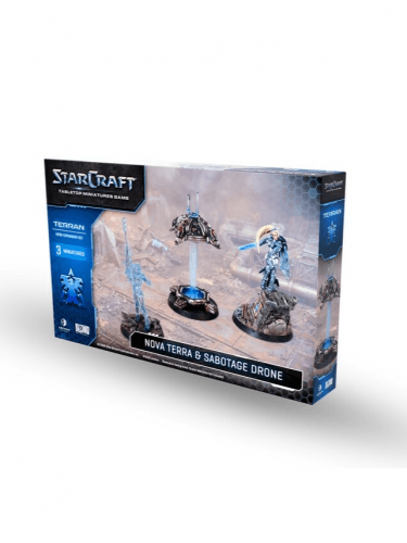 Figurková hra StarCraft - Tabletop Miniature Game - Terran - Nova Terra & Sabotage Drone (3 figurky)