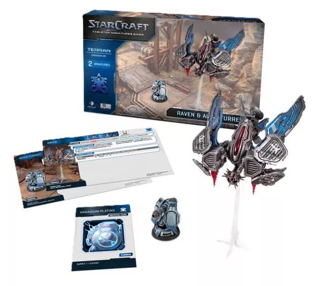Figurková hra StarCraft - Tabletop Miniature Game - Terran - Raven & Auto-Turret (2 figurky) - Fantasy