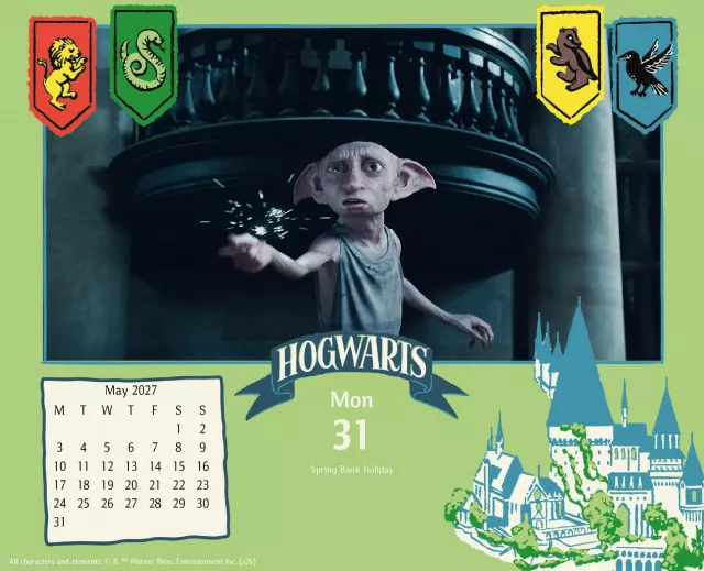 Kalendář Harry Potter 2027 (stolní)