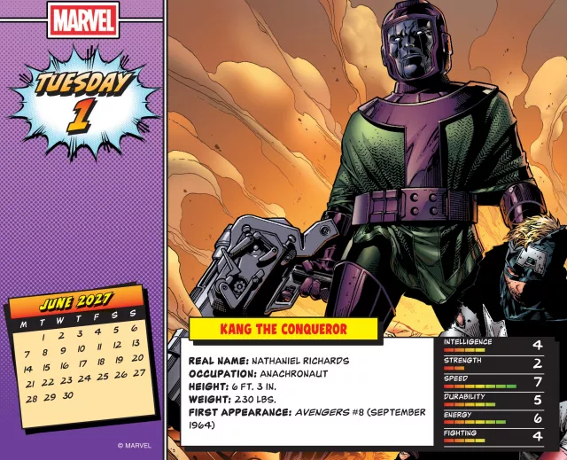 Kalendář Marvel 2027 (stolní)