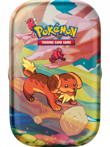 Karetní hra Pokémon TCG: Scarlet & Violet Vibrant Paldea - Mini Tin: Dachsbun & Oricorio (poškozený obal)