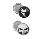 Dárková sada Marvel - Punisher (tričko, odznaky, nášivky, ponožky) (velikost M) - Nášivka