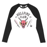 Tričko dámské Stranger Things - Hellfire Club Crop Top Raglan